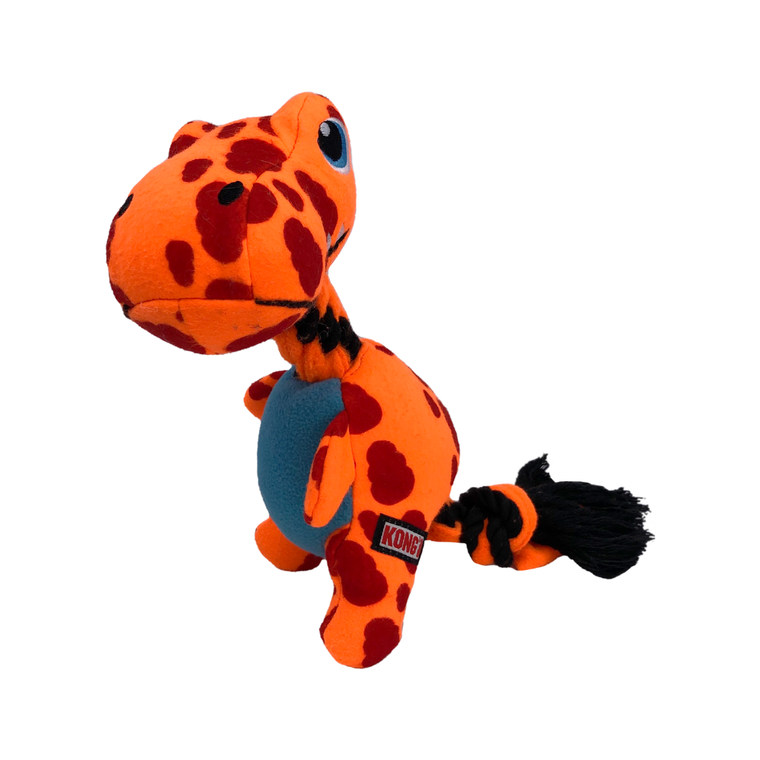 Standing view of the orange and red kong signature dynos.