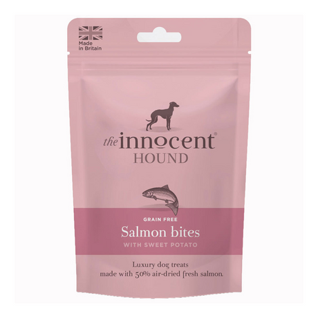 A bag of The Innocent Hound Salmon Bites.