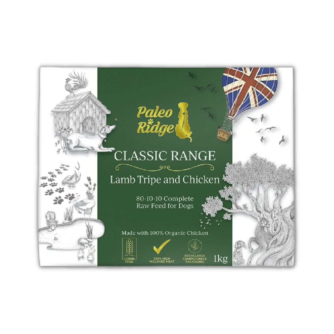 Paleo Ridge Classic Range Lamb Tripe and Chicken 1kg Box
