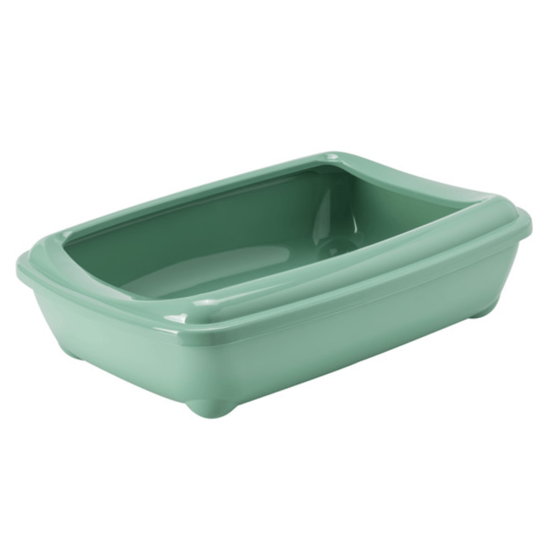 Arist-O-Tray + Rim - Cat Litter Tray in Soft Green size Medium
