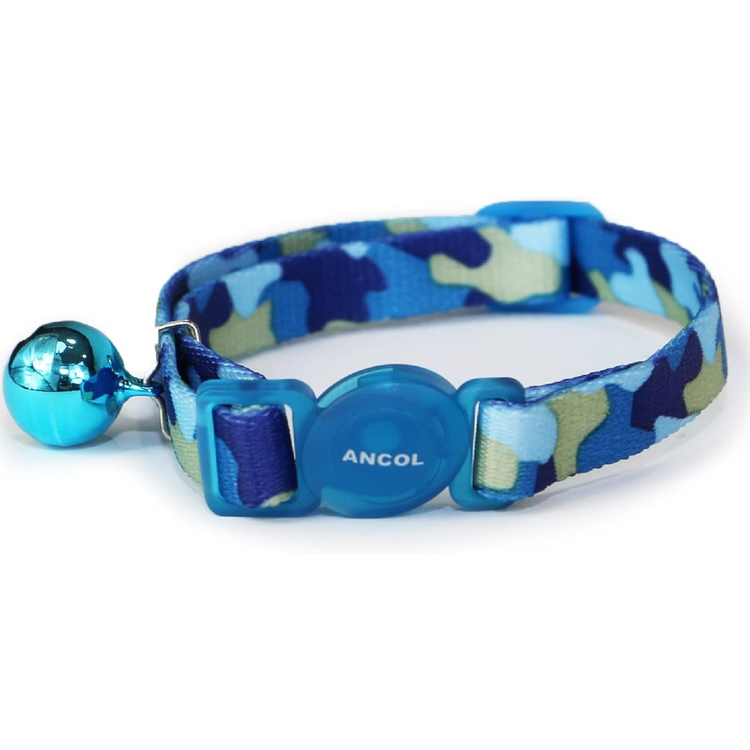Blue Camo Safety Cat Collar
