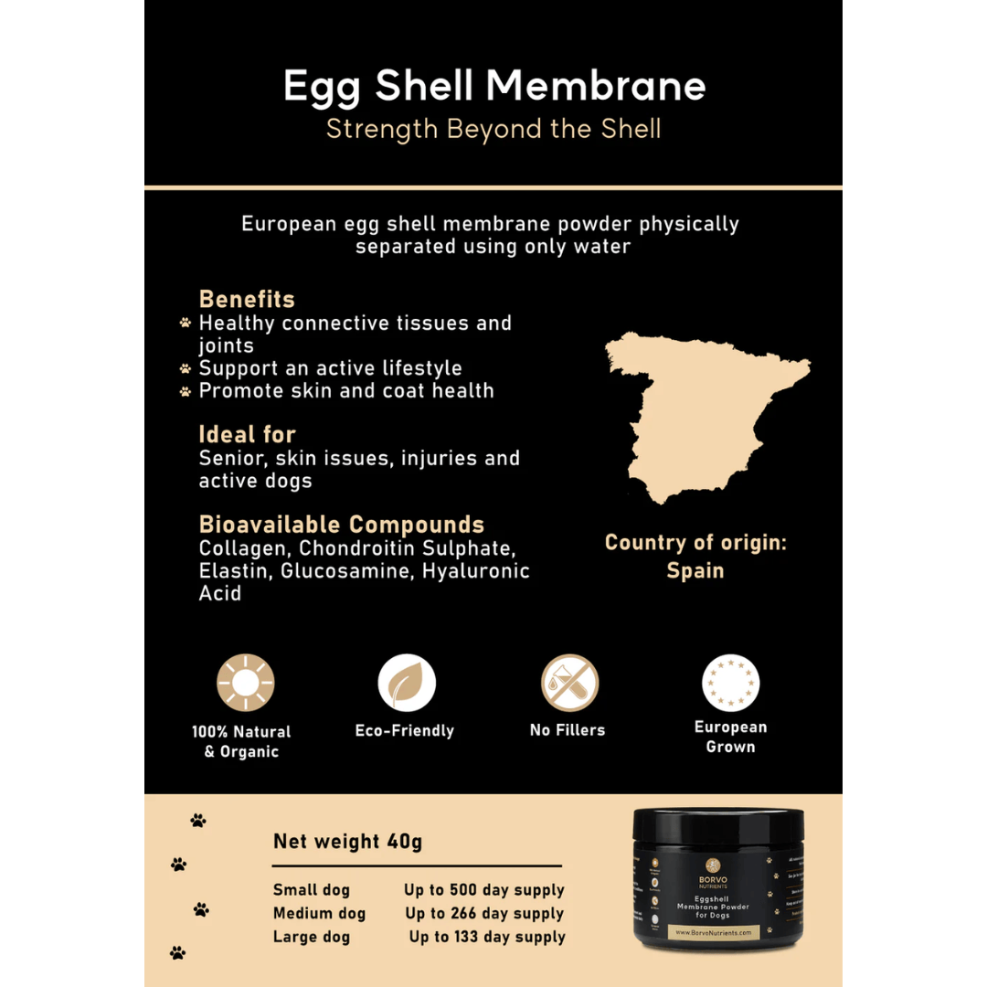 Eggshell Membrane for Dogs - Borvo Nutrients