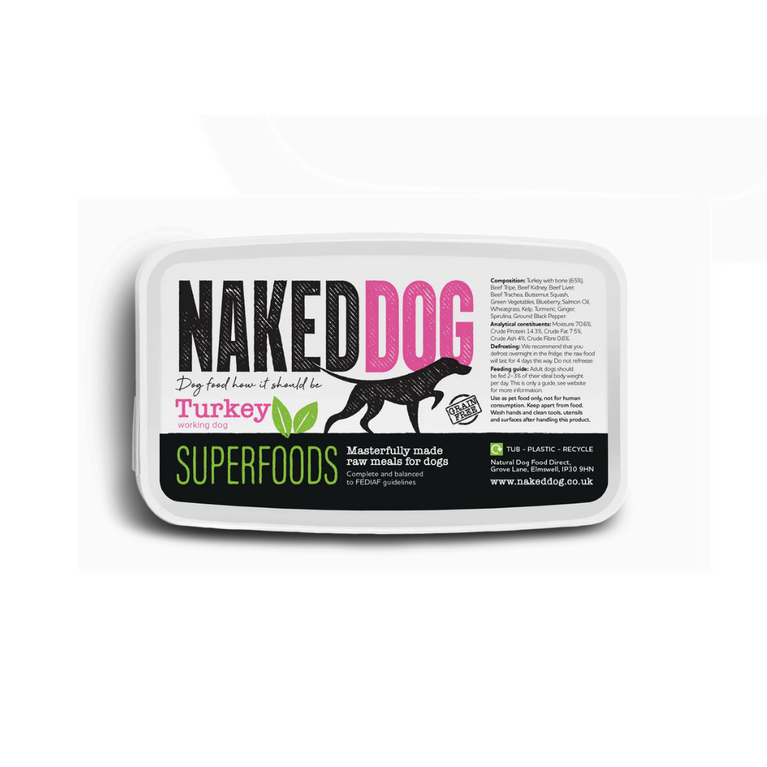 Naked Dog Raw Superfood Turkey 1kg