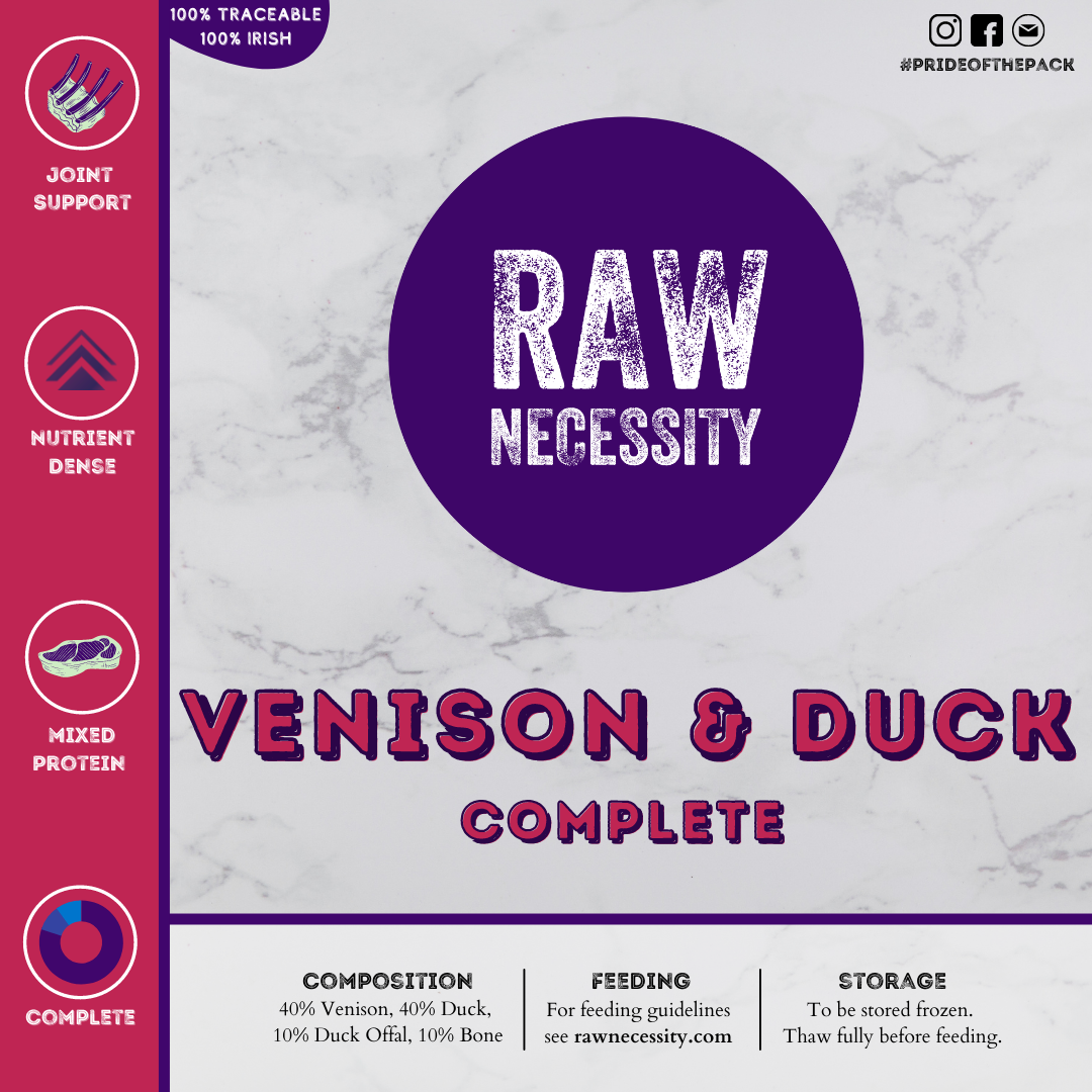 Raw Necessity Wild Venison and Duck 80:10:10 Complete 1kg