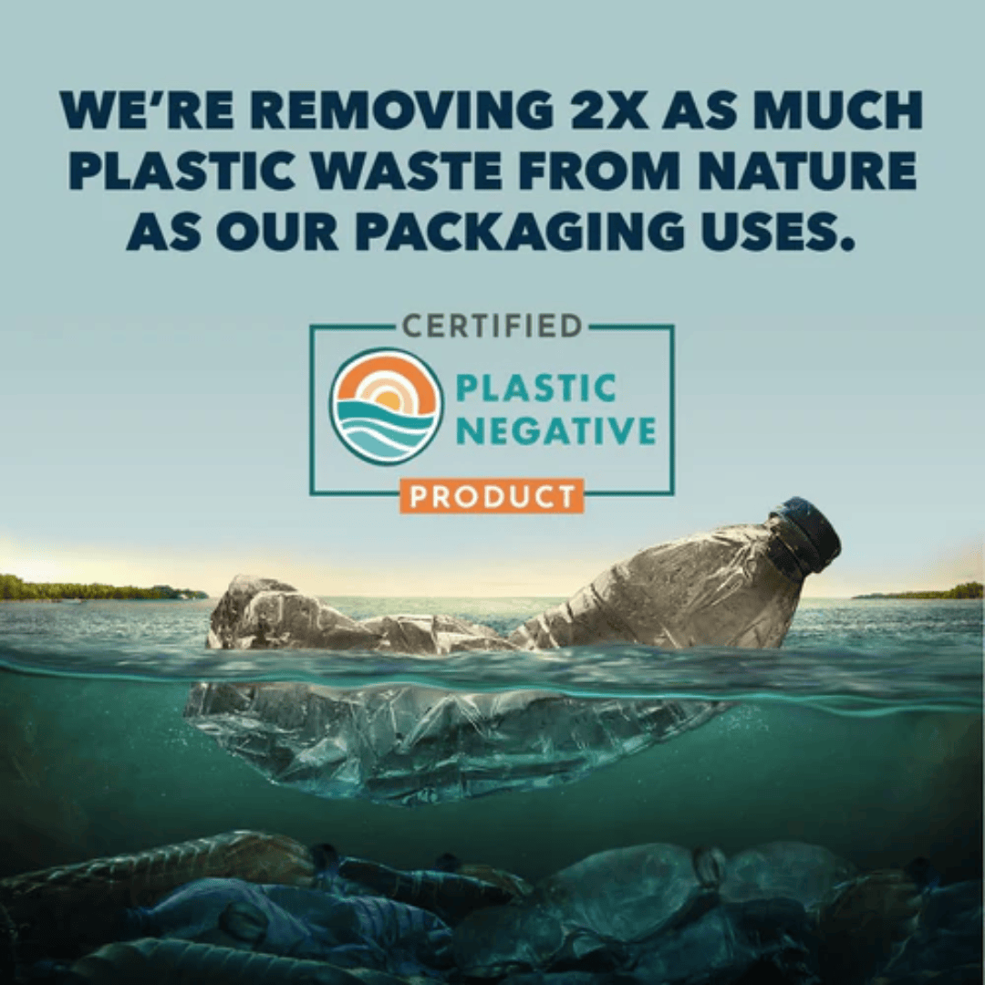 A promise from Four Leaf Rover to remove 2x as much plastic waste from nature as our packaging uses