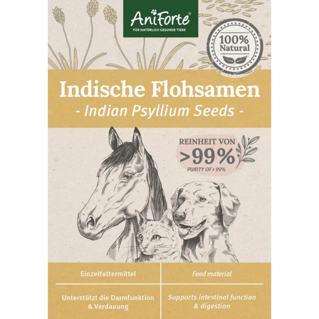 AniForte Indian Psyllium Seeds Label.