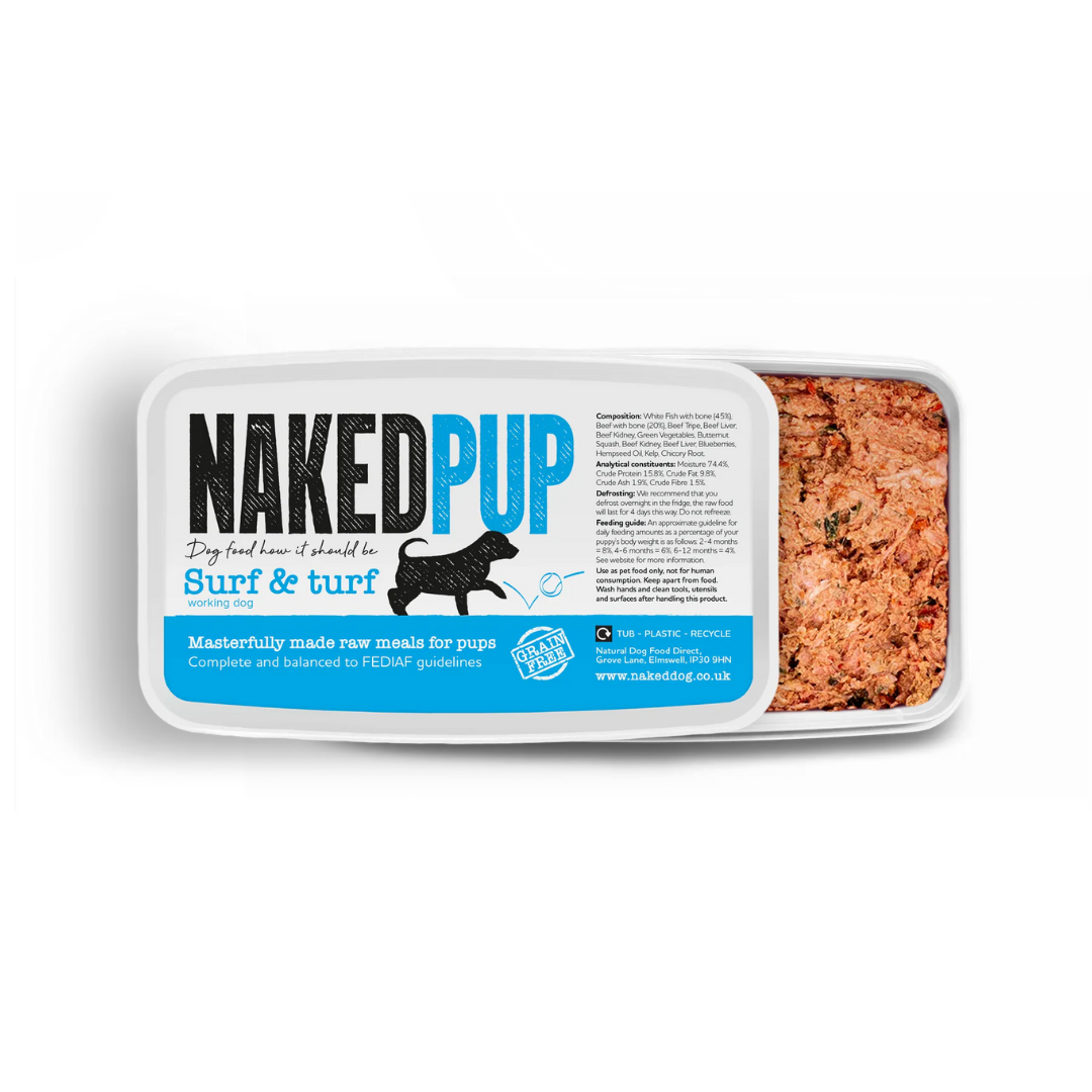 Naked Pup Surf N Turf