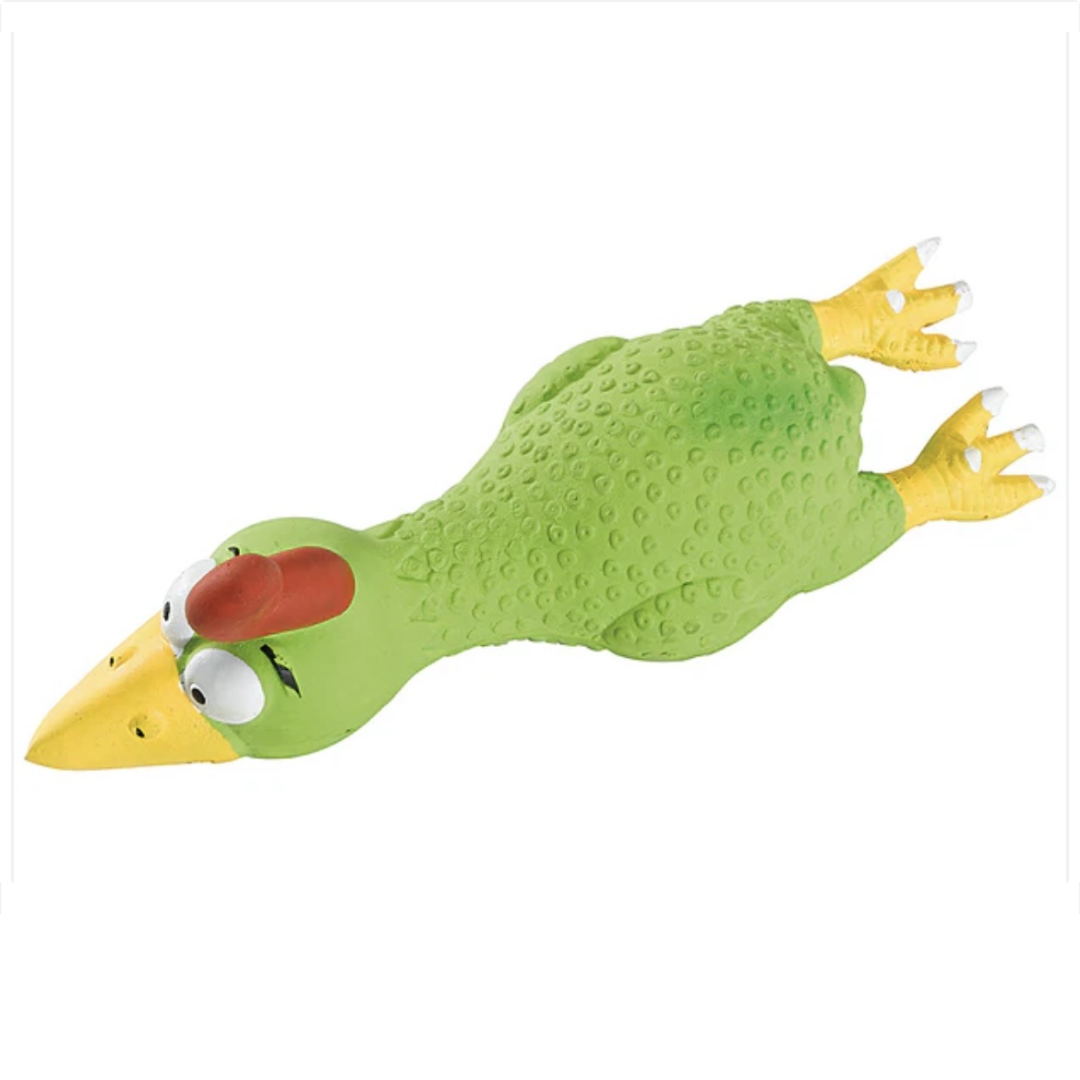 The Ferplast Bird Squeaker toy in green.