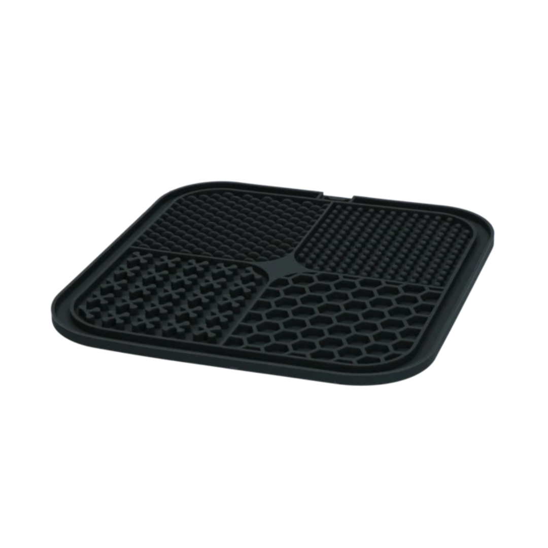Side view of Eat Slow Live Longer Lick Mat Quad