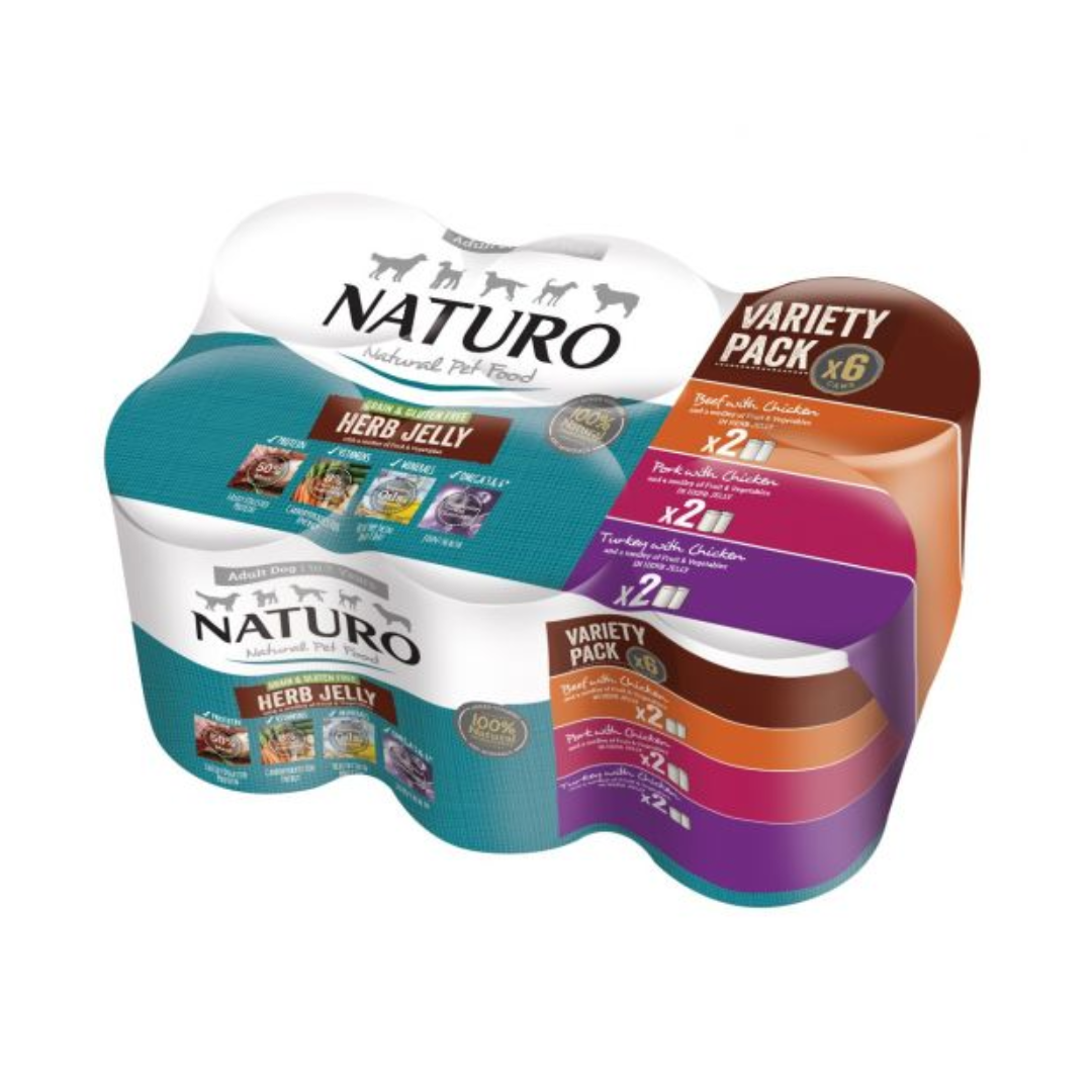 Naturo Grain Free Tins in Herb Jelly