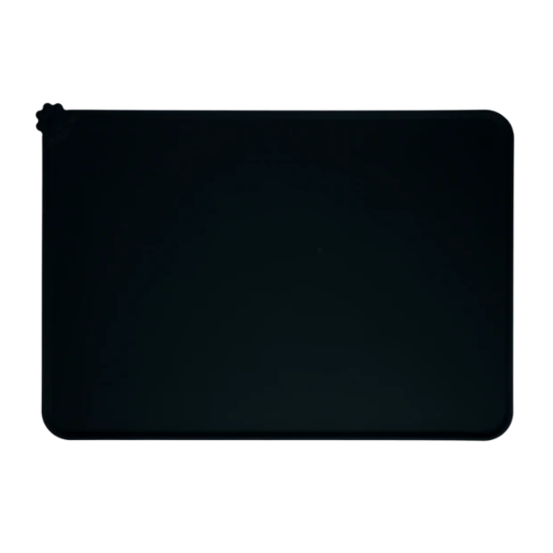 Top down view of the Eat Slow Live Longer spill mat.