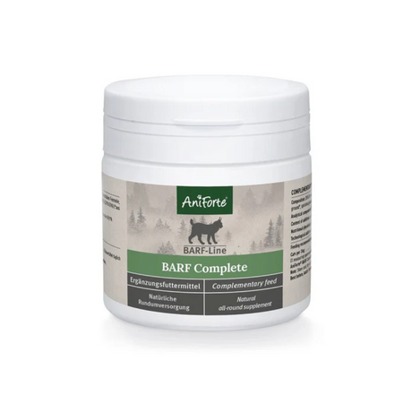 Tub of AniForte Barf Complete Cat, raw food supplement.