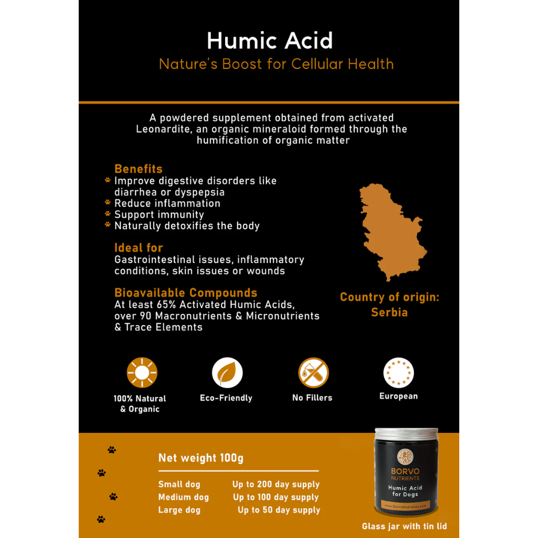 Humic Acid for Dogs - Borvo Nutrients