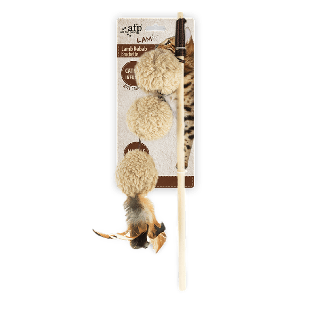 AFP Lambswool Lamb Kebab Catnip Wand