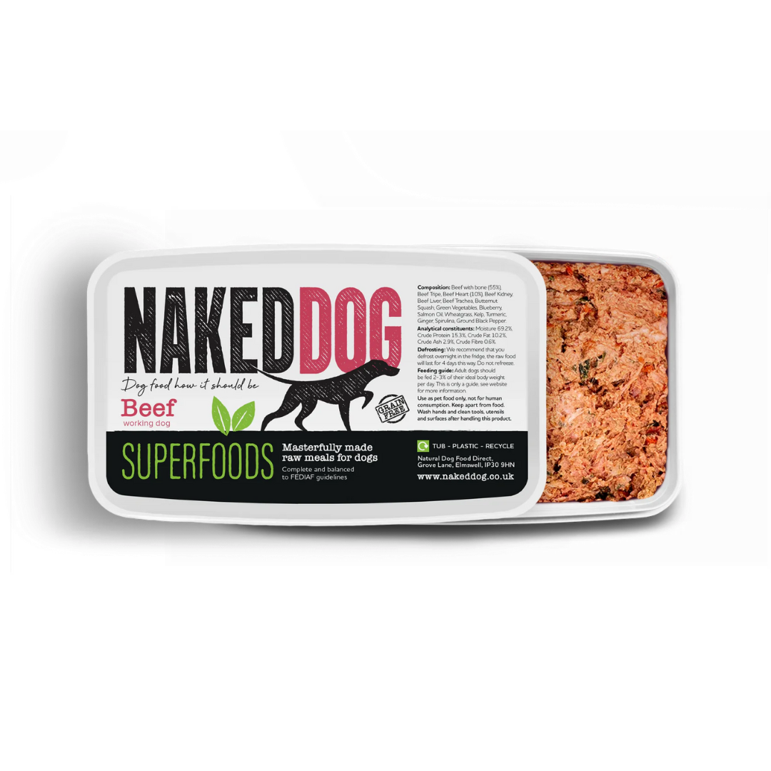 Naked Dog Raw Superfood Beef 1kg
