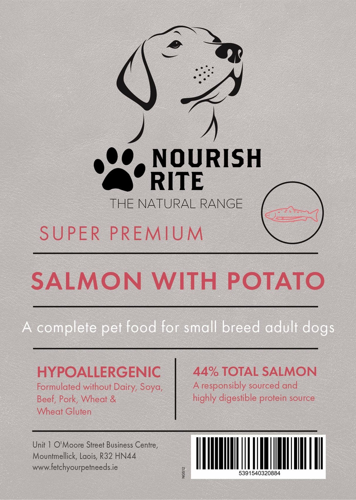 Nourish Rite Premium Adult Small Breed Salmon and Potato