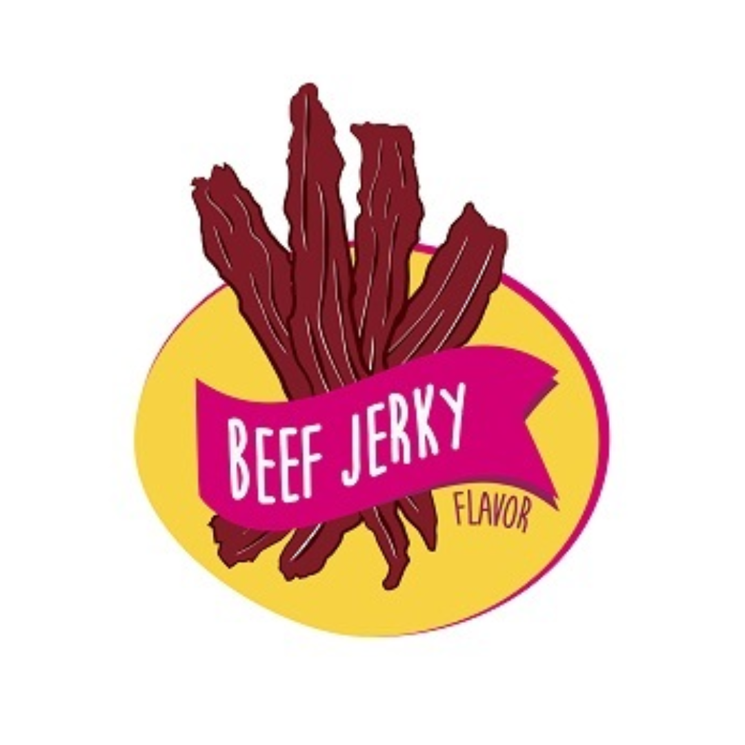 The logo for the beef jerky nylabone flavour