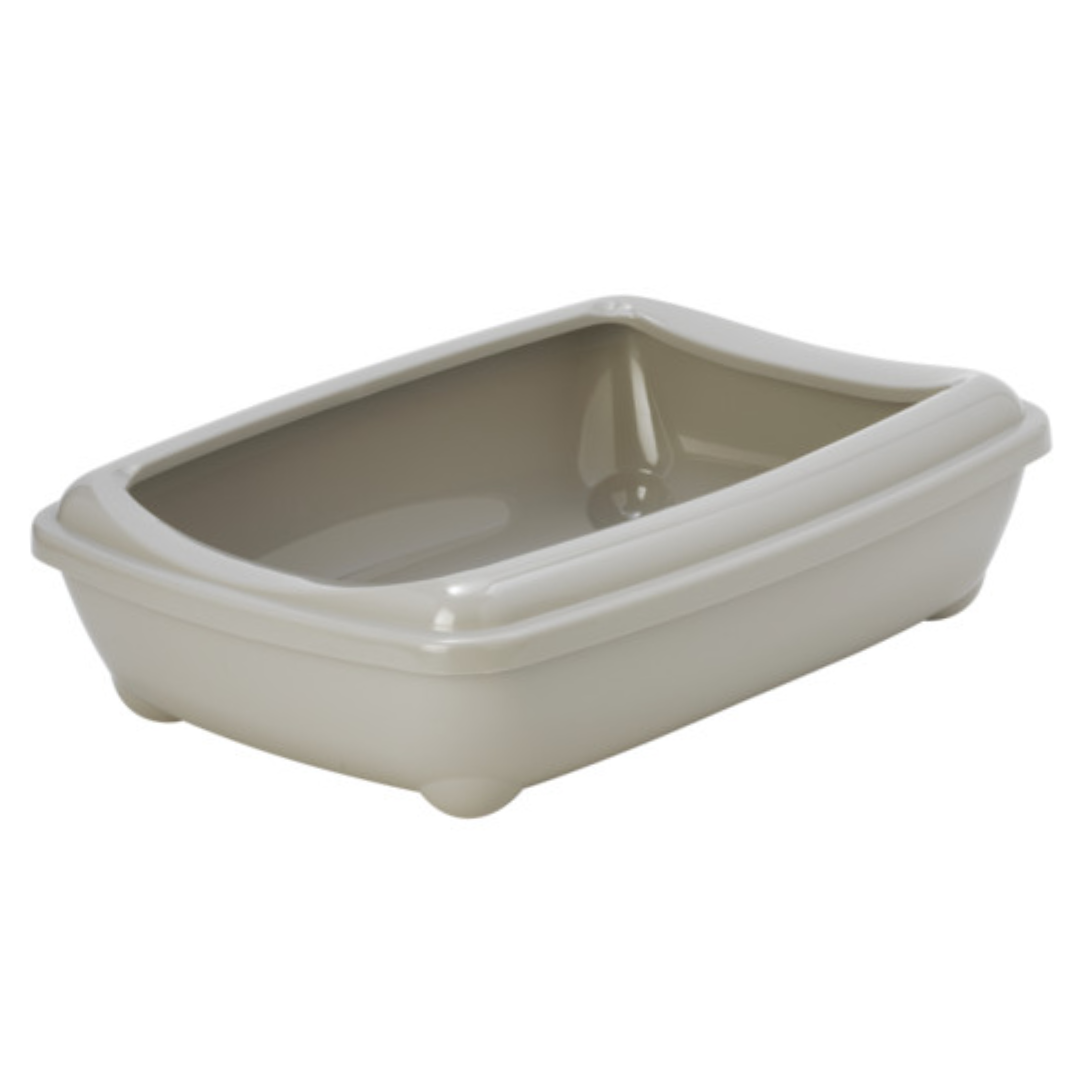 Arist-O-Tray + Rim - Cat Litter Tray in Warm Grey size Large
