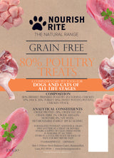 Nourish Rite Grain Free 80% Poultry Treats