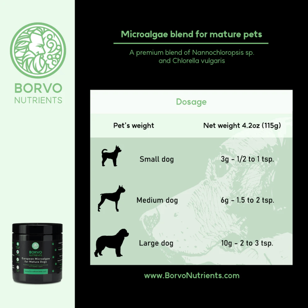 MicroAlgae for Mature Dogs - Borvo Nutrients