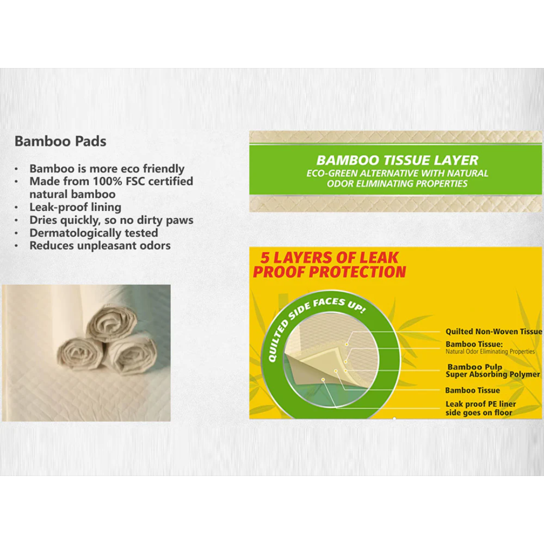 Infographic explaining bamboo pads