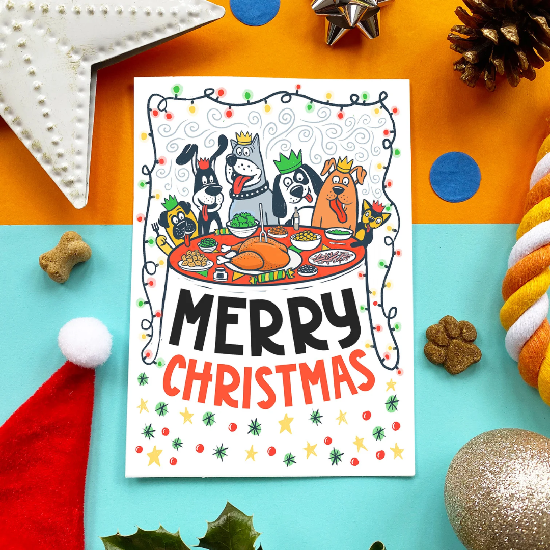 Scoff Paper Edible Christmas Cards for Dogs - Christmas Dinner