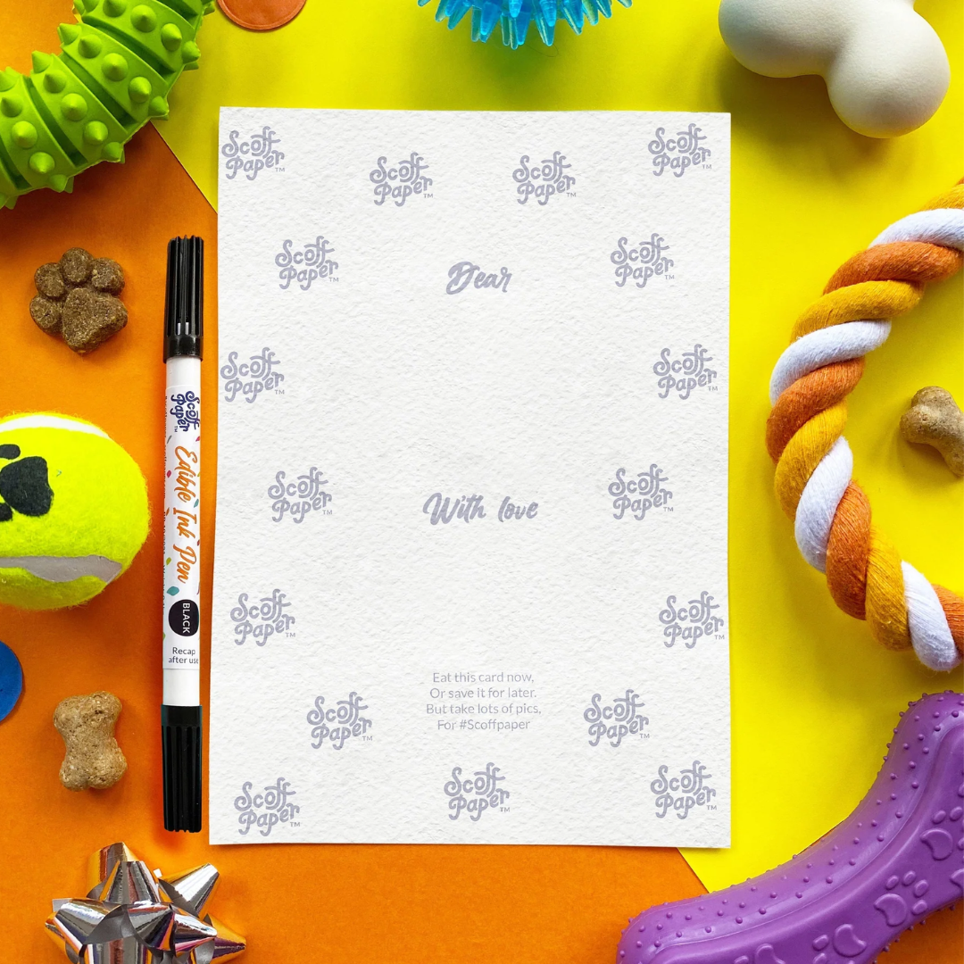 Scoff Paper Edible Cards for Dogs - Rescue Dog