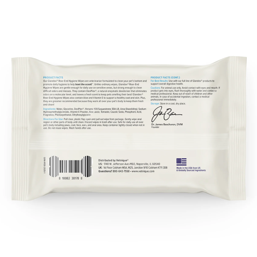 Glandex Anal Gland Hygienic Pet Wipes