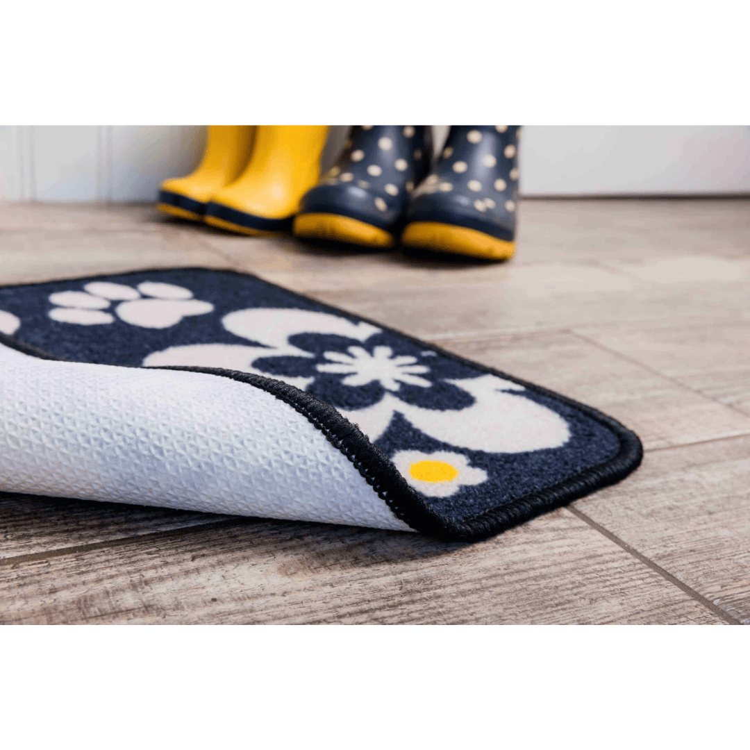 Dinner Mate Feeding Mat Black Flower