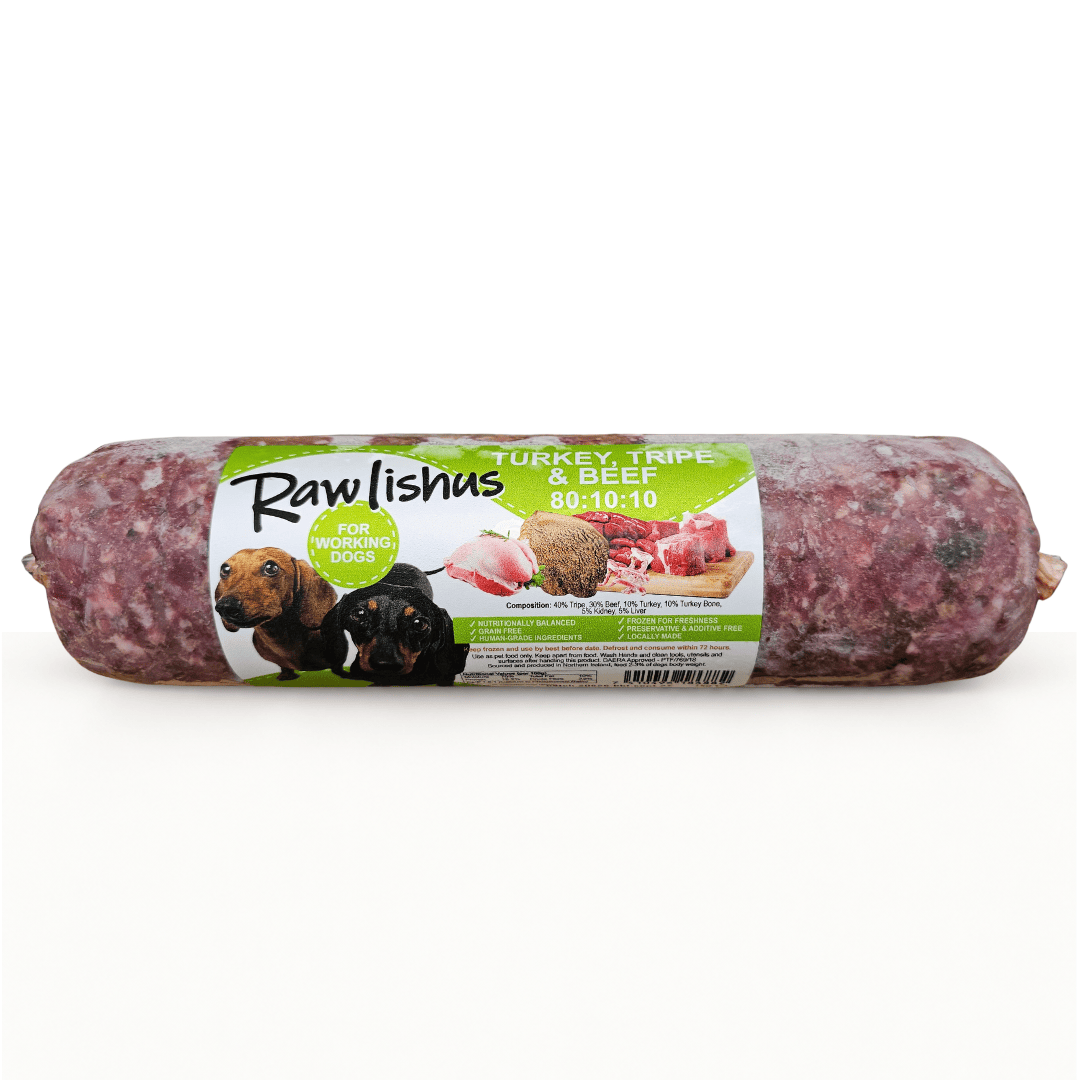 Rawlishus Turkey, Tripe & Beef 80:10:10 1kg