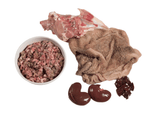 Raw ingredients of Paleo Ridge Classic Range Lamb Tripe and Chicken