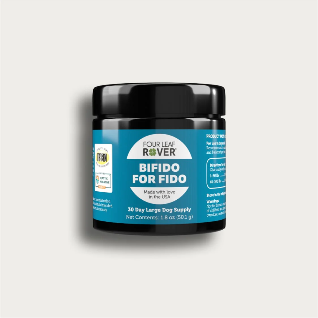 Four Leaf Rover - Bifido for Fido - Probiotics 50.1g against a white background