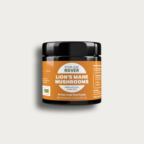 Four Leaf Rover - Lion's Mane Mushroom for Dogs 35.1g against a white background