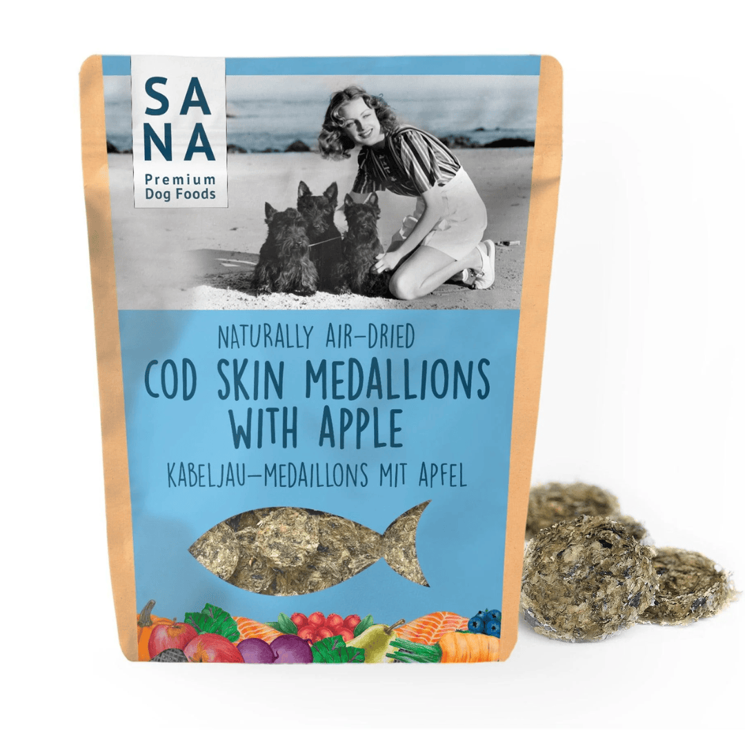Sana Air Dried Cod Skins Medallions with Apple