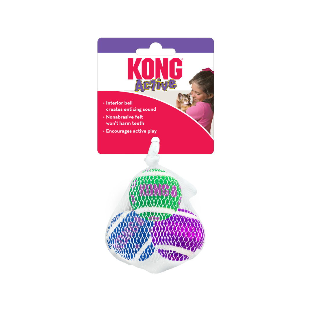 Kong Cat Active Tennis Balls with Bells