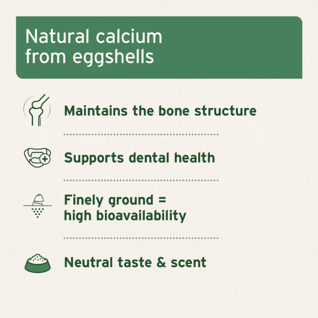 List of key benefits for the Aniforte Eggshell powder.