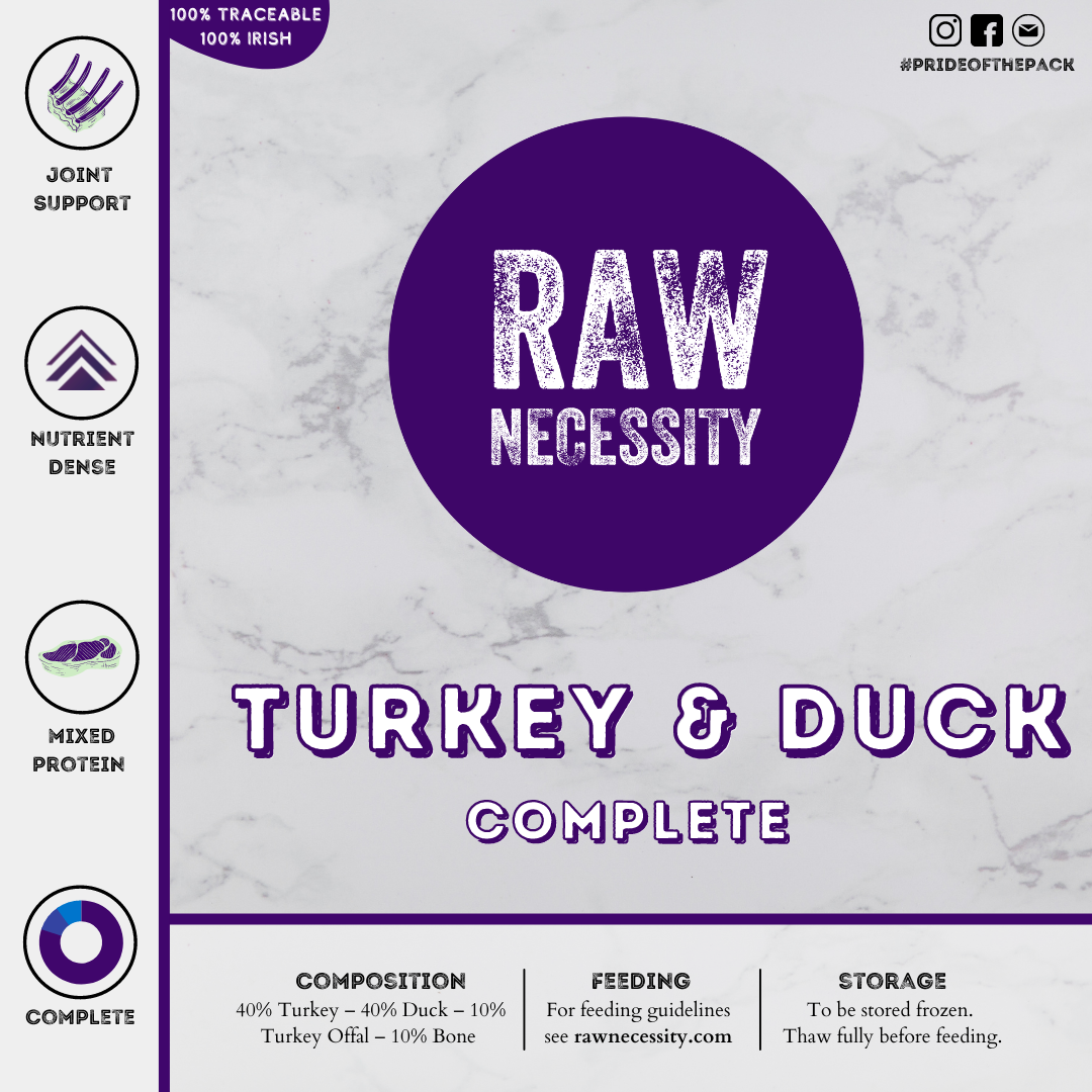 Raw Necessity Turkey and Duck 80:10:10 Complete 1kg