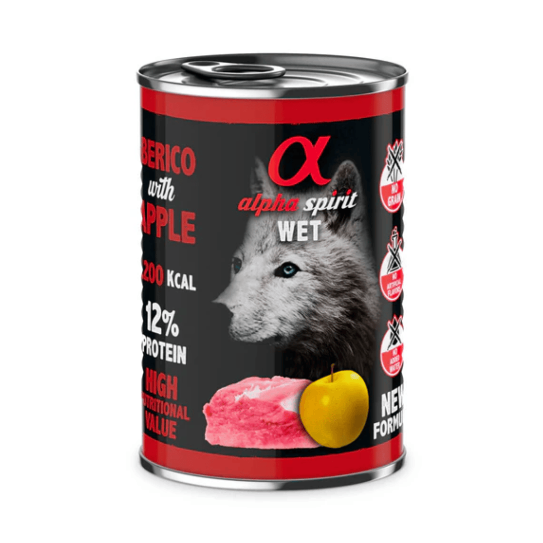 Alpha Spirit Pork with Apple Wet Dog Food