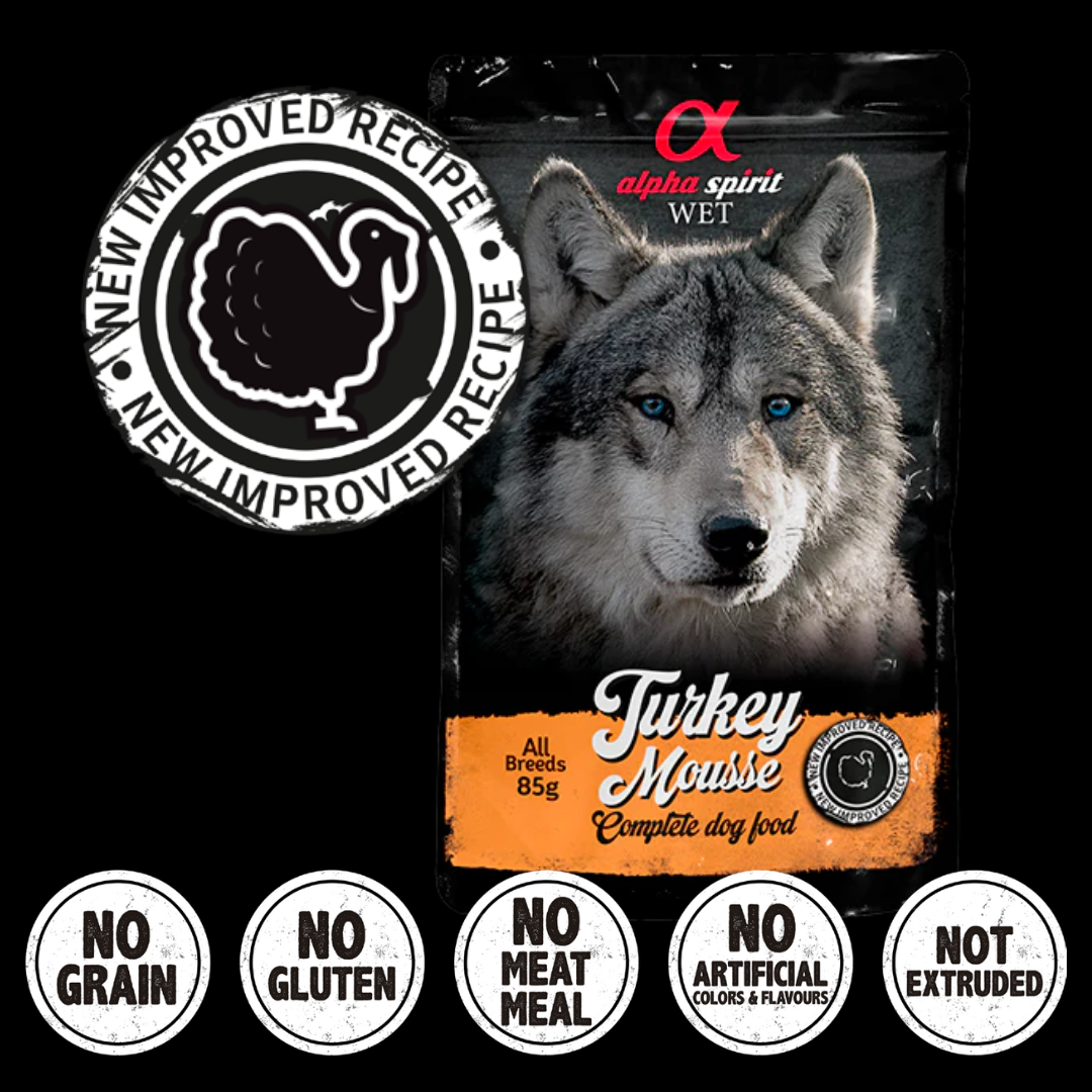 Alpha Spirit Turkey Mousse Dog Food