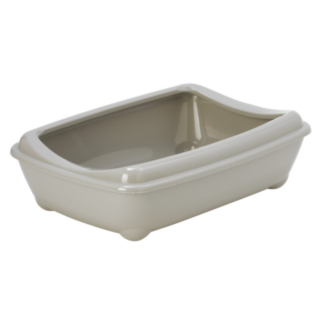 Arist-O-Tray + Rim - Cat Litter Tray in Warm Grey size Medium