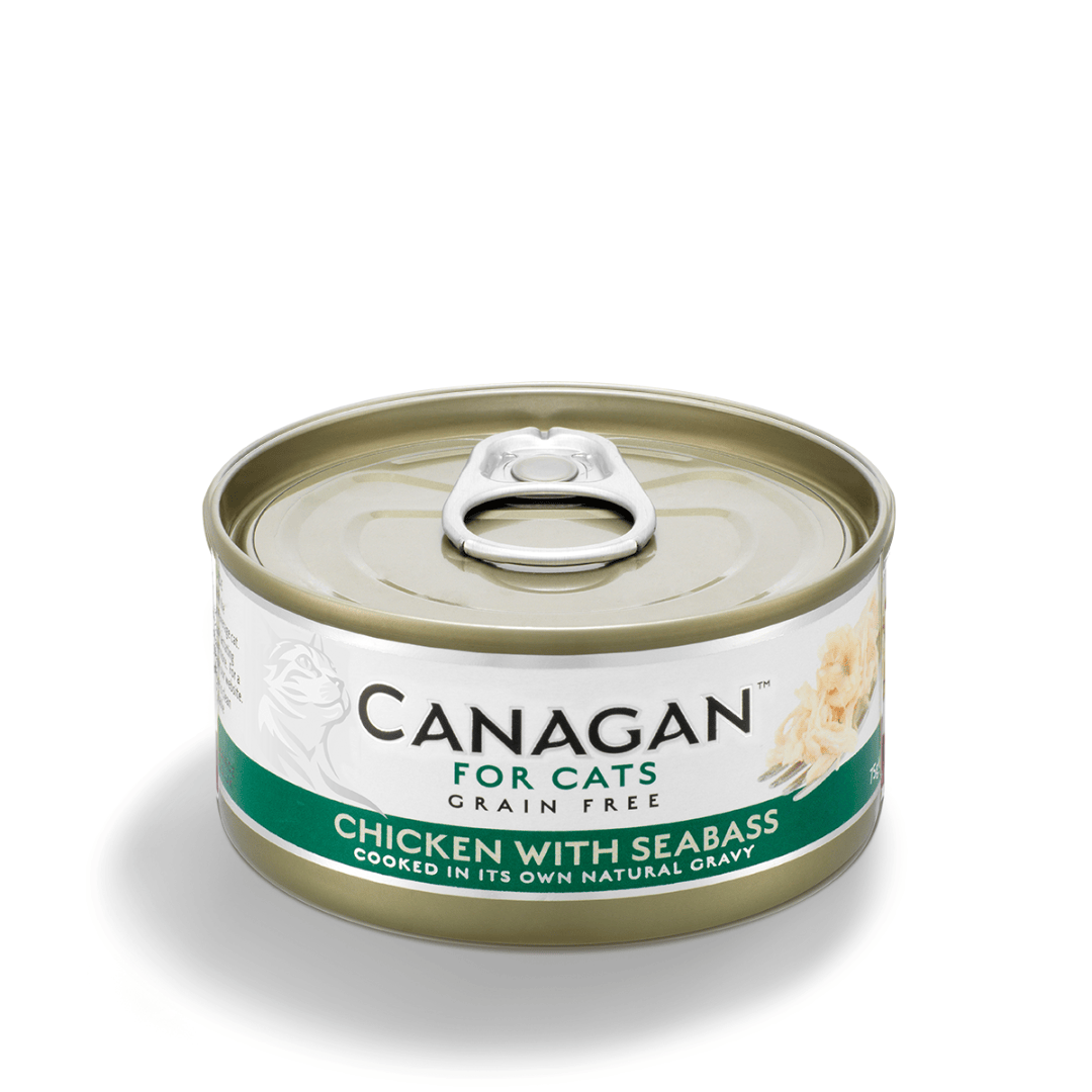 Canagan Chicken with Seabass Cat Food Tin 75g.