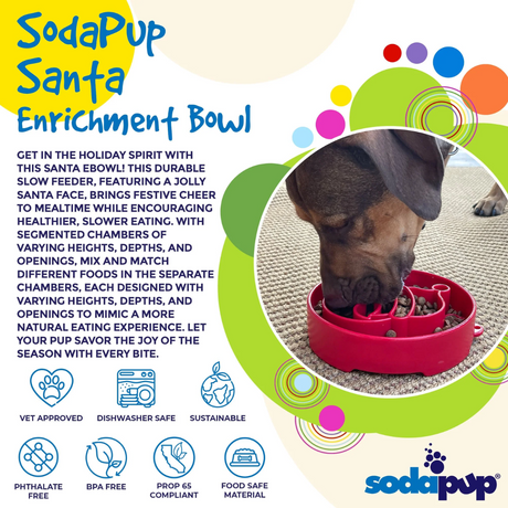 SodaPup Santa eBowl Slow Feeder