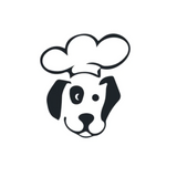 Barkin Bistro Logo - Dog in a chefs hat.