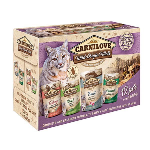 Carnilove Grain Free Cat Multipack Pouches 12 x 85g