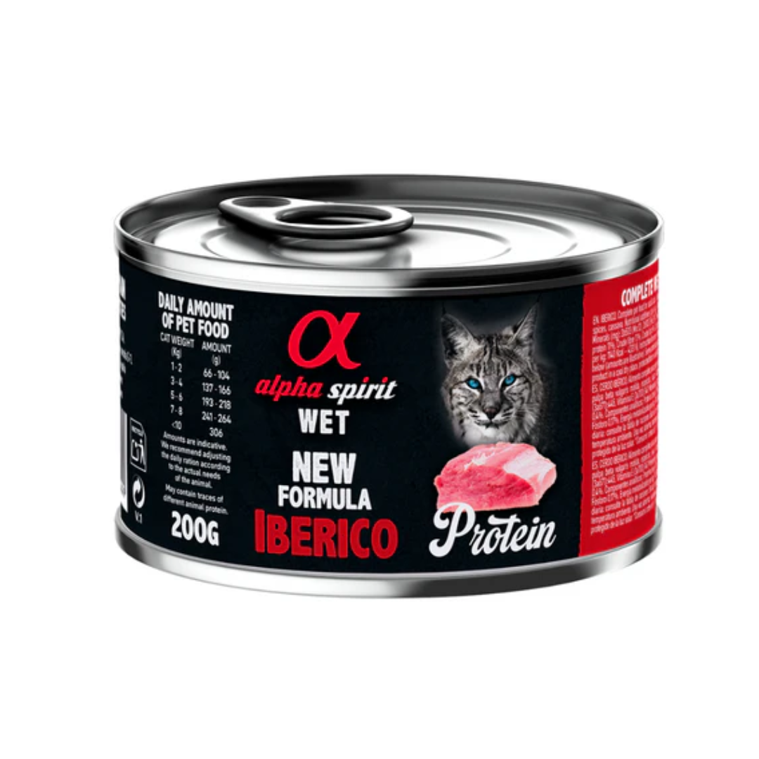 200g can of Alpha Spirit Pork Wet Food for Cats