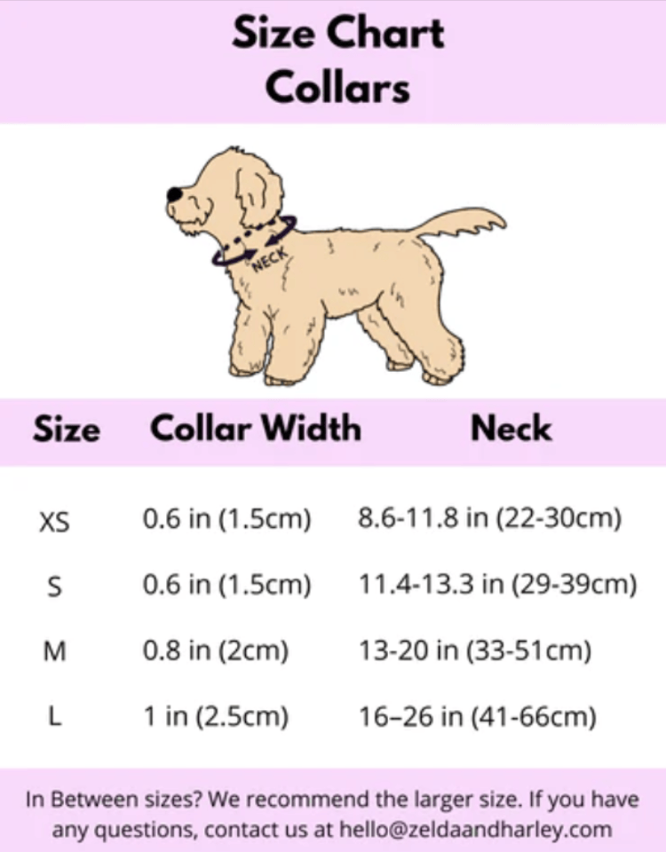 Zelda and Harley Pink Pawer Collar