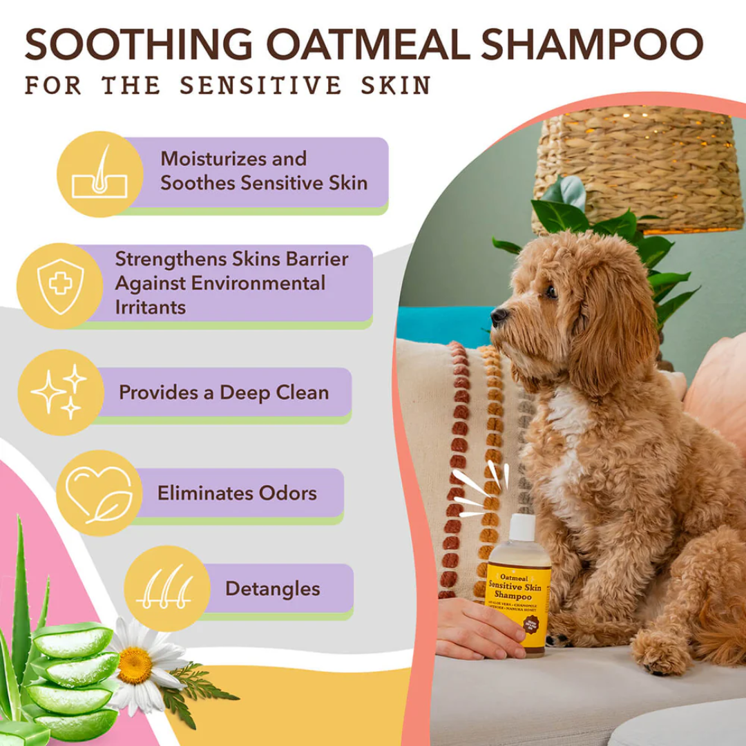 The key benefits Natural Dog Company Oatmeal Sensitive Skin Shampoo