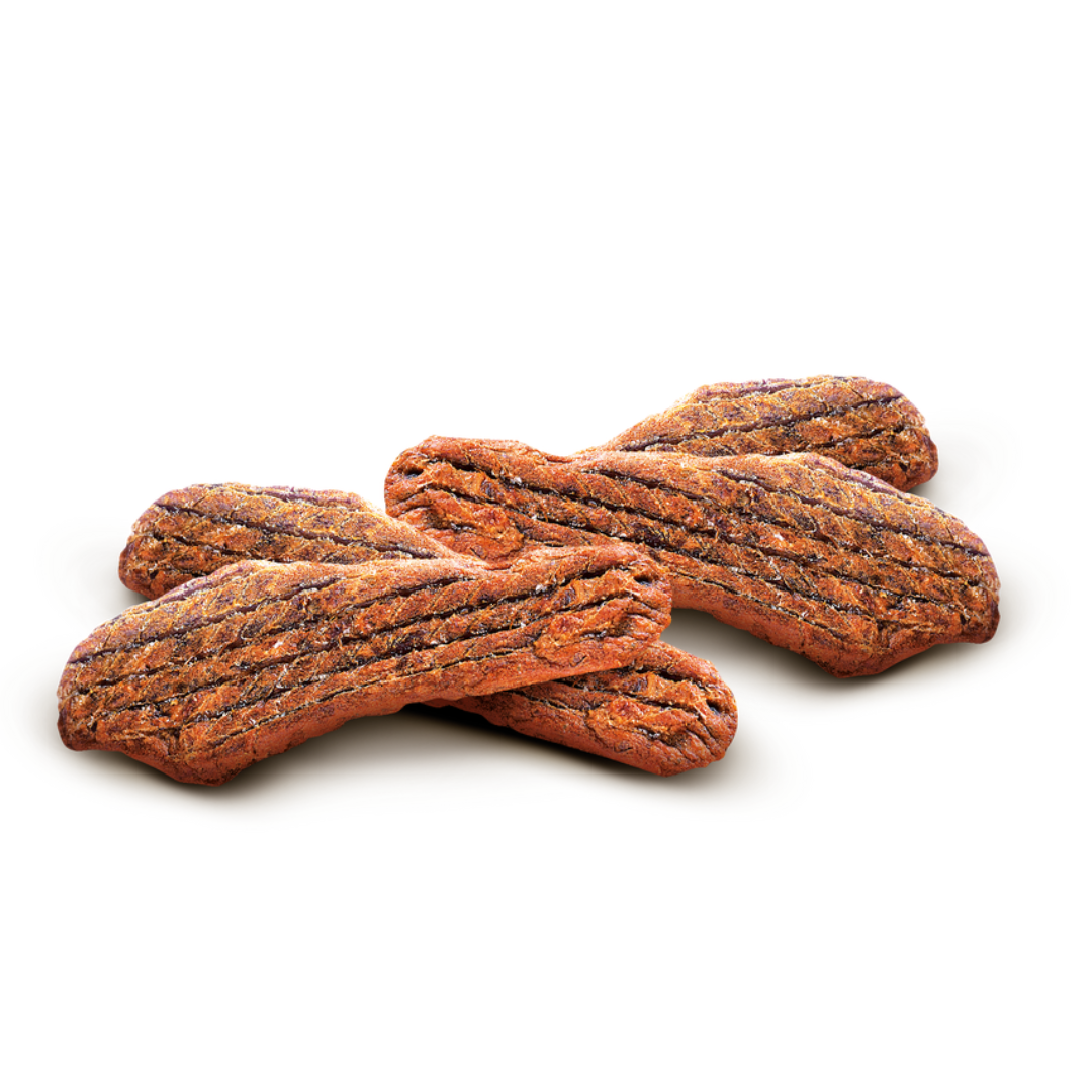 Carnilove Lamb with Salmon jerky loose against a white background.