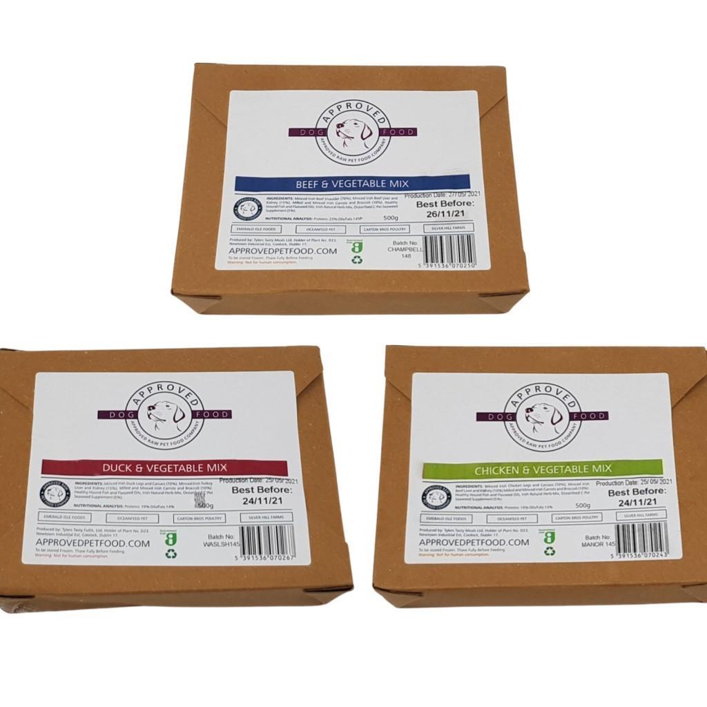 Approved Raw Dog Food Starter Pack Fetch Your Pet Needs