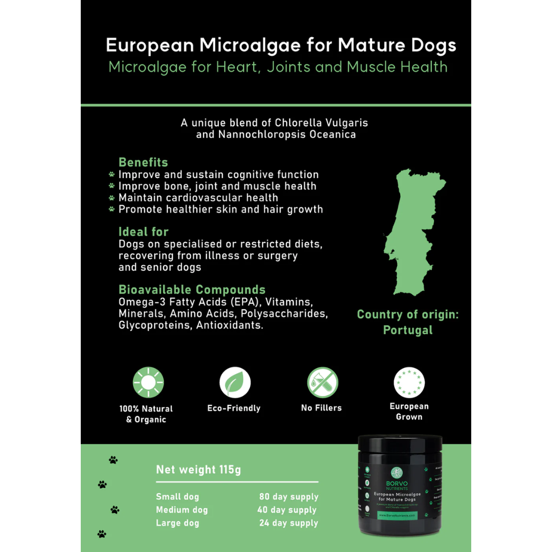 MicroAlgae for Mature Dogs - Borvo Nutrients